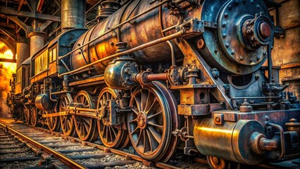 Vintage Steam Locomotive Valves and Controls in Urban Exploration Photography