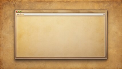 Fototapeta premium Vintage Style Empty Browser Window Mockup with Realistic Shadow for Web Design Projects