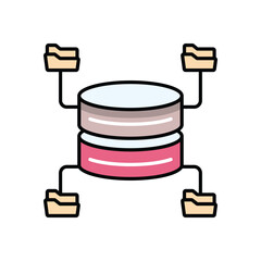 Shared Database vector icon