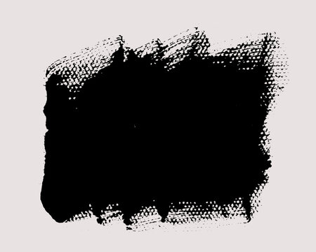 Brush strokes vector. Painted rectangle background. Abstract textured text box. Grunge design illustration with grain texture