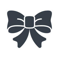 Christmas gift ribbon icon design vector template