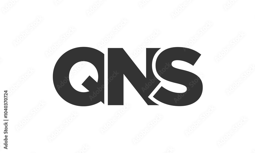 Fototapete qns logo design template with strong and modern bold text. initial based vector logotype featuring s