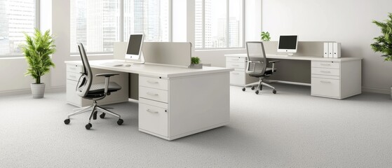 Office lounge area with comfortable seating and plants, creating a relaxing workspace atmosphere