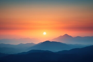 Obraz premium Sunrise outdoors horizon nature.