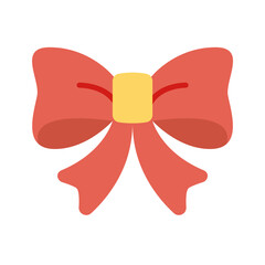 Christmas gift ribbon icon design vector template