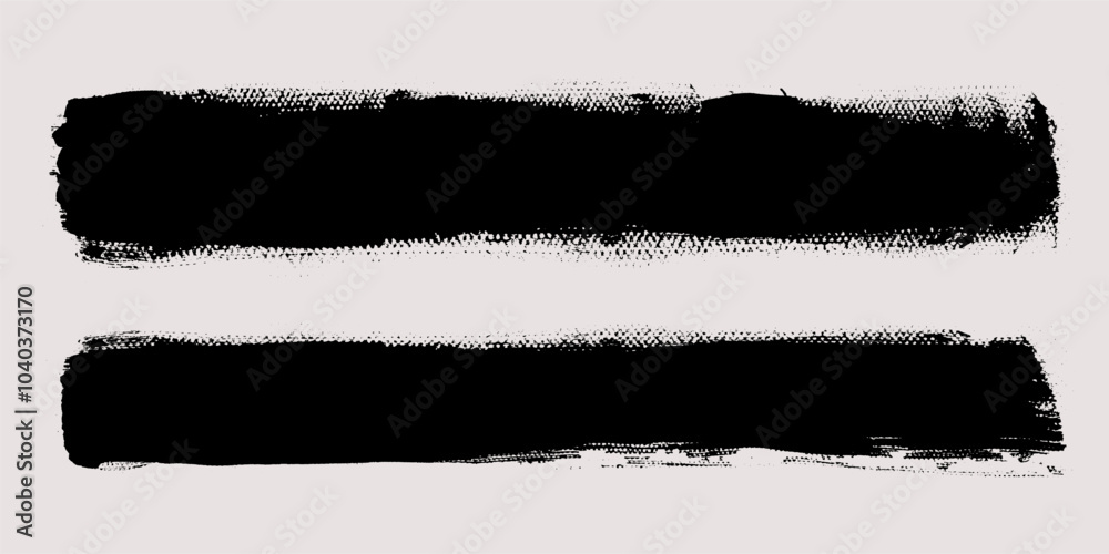 Aufkleber brush strokes vector. painted line and rectangle banner collection. long and wide grunge background.