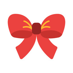 Christmas gift ribbon icon design vector template