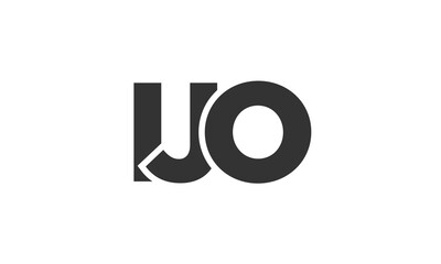 IJO logo design template with strong and modern bold text. Initial based vector logotype featuring simple and minimal typography. Trendy company identity.