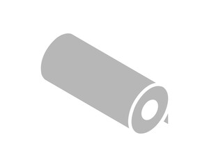Textile roll vector icon. Paper tube illustration design for kitchen cleaning towel, carpet, scroll whatman, fabric.