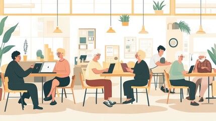 Coworking space supports older entrepreneurs to grow their business and engage with diverse teams