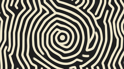 Naklejka premium Ancient labyrinth texture: a timeless pattern of black and white lines evokes the mystique of ancient mazes and puzzles. Minotaur Labyrinth. Illustration