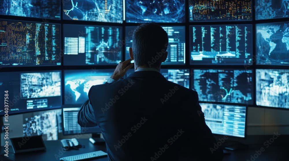 Poster the future of data analysis insights from a high-tech command center