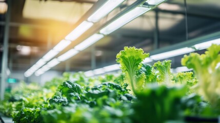 An advanced indoor farming facility with hydroponic systems and automated cultivation techniques, Agriculture style, photo of