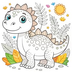 adorable-coloring-pages-dino-edition