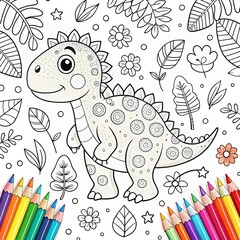 adorable-coloring-pages-dino-edition