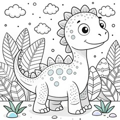 adorable-coloring-pages-dino-edition