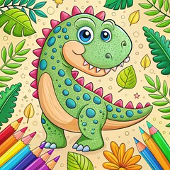 adorable-coloring-pages-dino-edition