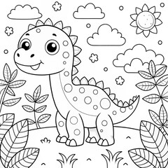 adorable-coloring-pages-dino-edition