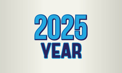 simple 2025 year illustration design