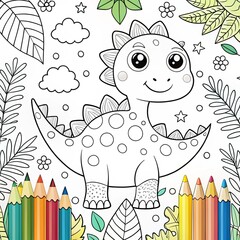 adorable-coloring-pages-dino-edition