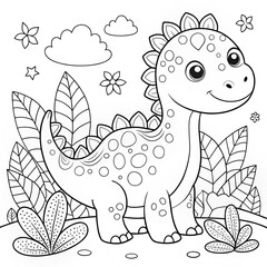 adorable-coloring-pages-dino-edition