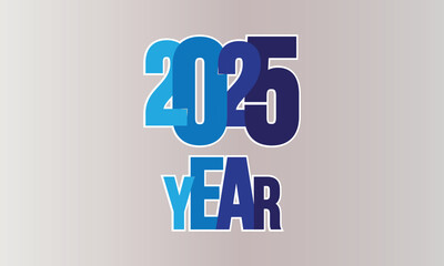 blue color 2025 year illustration design