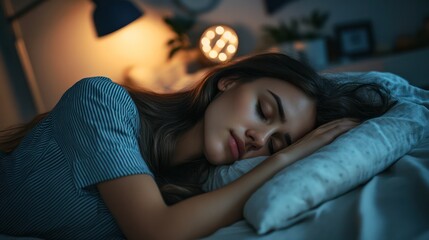 Fasting program Young woman focuses on improving sleep and energy levels through intermittent fasting techniques