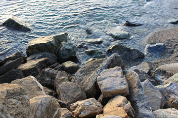 rocks and sea