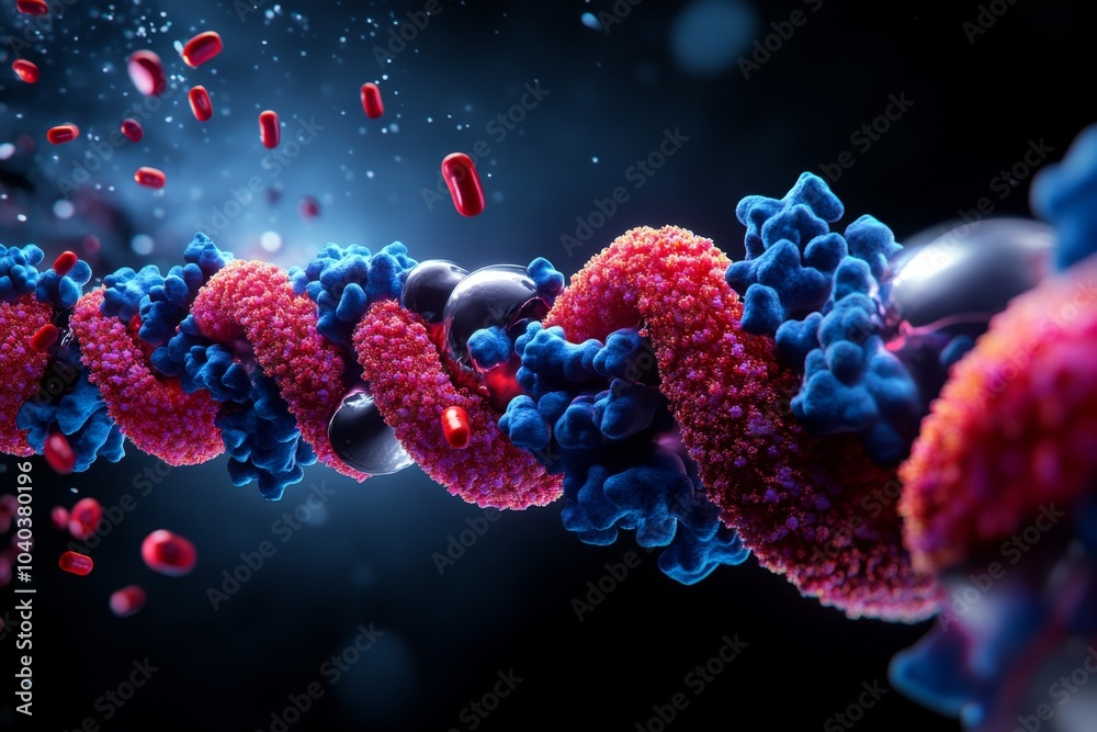 Poster dynamic movement of lipid molecules and proteins within the cell membrane, with ion channels activel