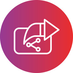 Share vector icon style