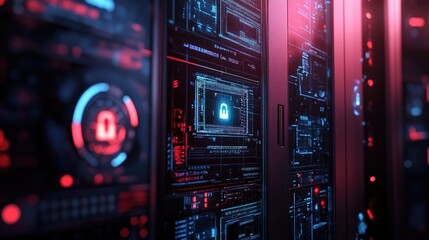 Obraz premium Exploring cybersecurity the intricate dance of data protection in a digital world