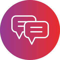 Chat bubble vector icon style