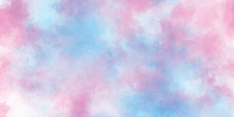 Abstract cloudy gradient background with multicolor cloudy stains, multicolor clouds texture watercolor picture painting illustration, Pastel colors wet effect hand drawn soft watercolor background.