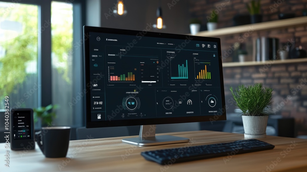 Poster innovative technology workspace a modern approach to data visualization and user interaction