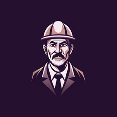 Flat style icon of a labour