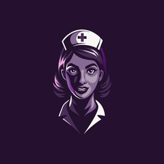 Flat icon of a nurse