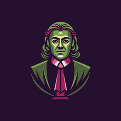 Judge icon in flat style