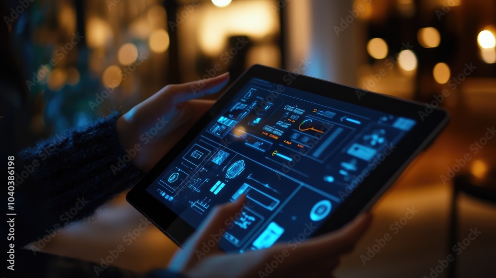 Poster exploring the future of digital control a deep dive into interactive tablet interfaces for technolog