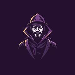 Flat style icon of a warrior