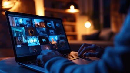 Exploring creative workflows a nighttime scene of digital photography management on a laptop