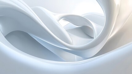 Modern 3D illustration of futuristic abstract shapes in a clean background design