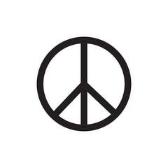 peace symbol on white