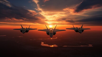 Three J-20 fighter jets