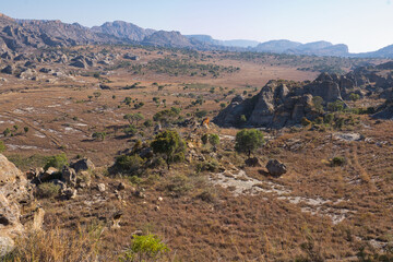 dry and harsh landscape at Isalo, Madagascar