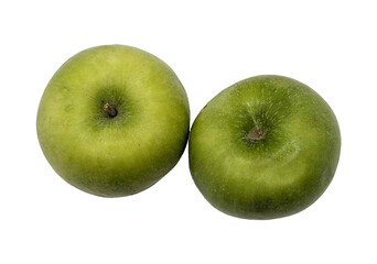 Green apple isolated on white background. Clipping path. Fruit. Mad by me.