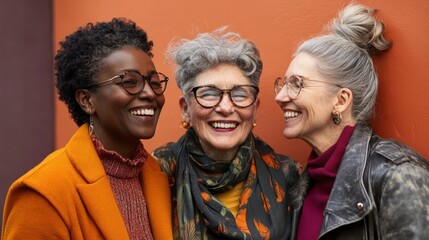 Fototapeta premium Mixed-race gender identity experts helping older adults navigate gender fluidity, offering counseling and community support globally