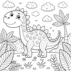 adorable-coloring-pages-dino-edition