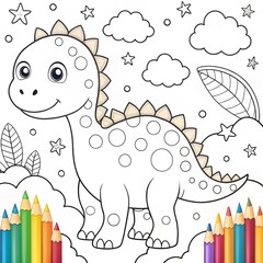 adorable-coloring-pages-dino-edition