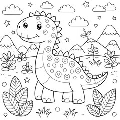adorable-coloring-pages-dino-edition