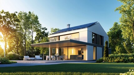 A cutting-edge AI-powered smart home energy management system, modern residential space with integrated controls for optimizing energy consumption and usage analytics, Energy Management style